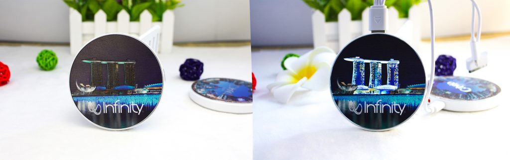 Powerbank met LED-logo en gepersonaliseerde full color print - Afbeelding 2