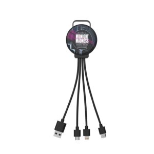 3-in-1 oplaadkabel met LED-logo