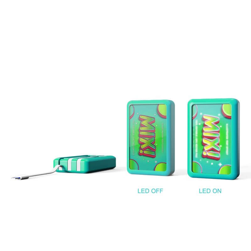 Draadloze Powerbank met Ingebouwde Kabels - Afbeelding 5